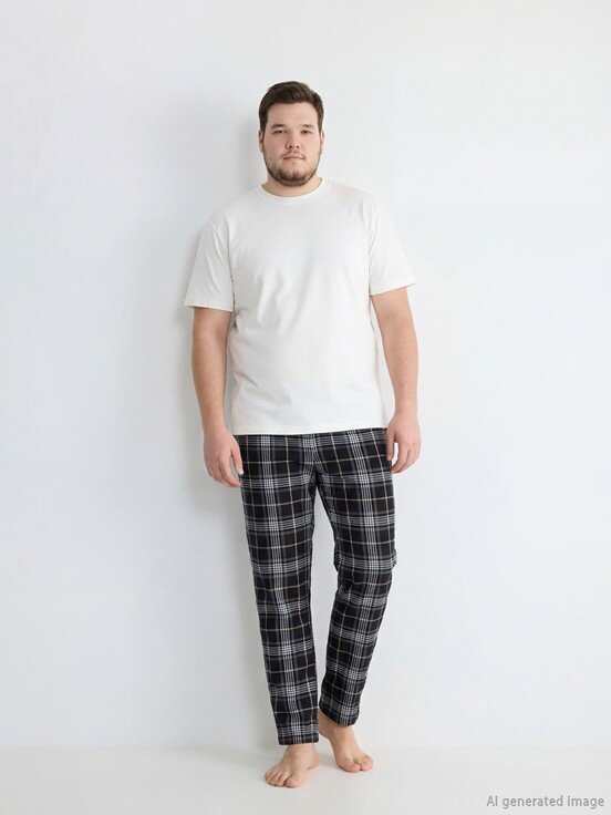 Pijama Alt SİYAH BASKILI