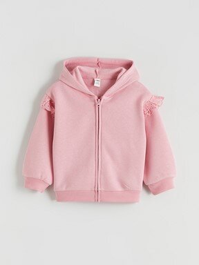 Fermuarlı Sweatshirt PEMBE LEYLAK