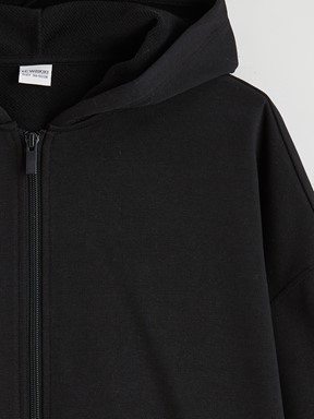 Fermuarlı Sweatshirt YENİ SİYAH