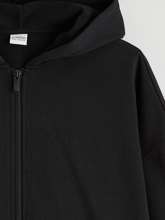 Fermuarlı Sweatshirt YENİ SİYAH