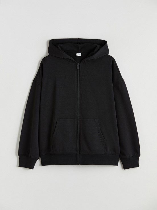 Fermuarlı Sweatshirt YENİ SİYAH