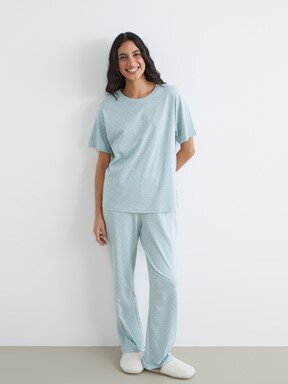 Pijama Takım YEŞİL BASKILI