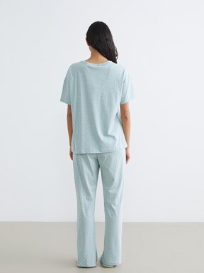 Pijama Takım YEŞİL BASKILI