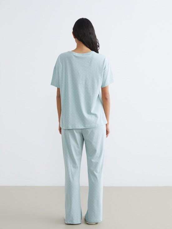 Pijama Takım YEŞİL BASKILI