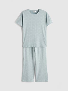 Pijama Takım YEŞİL BASKILI