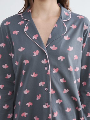 Pijama Takım GRİ BASKILI