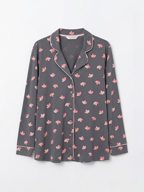 Pijama Takım GRİ BASKILI