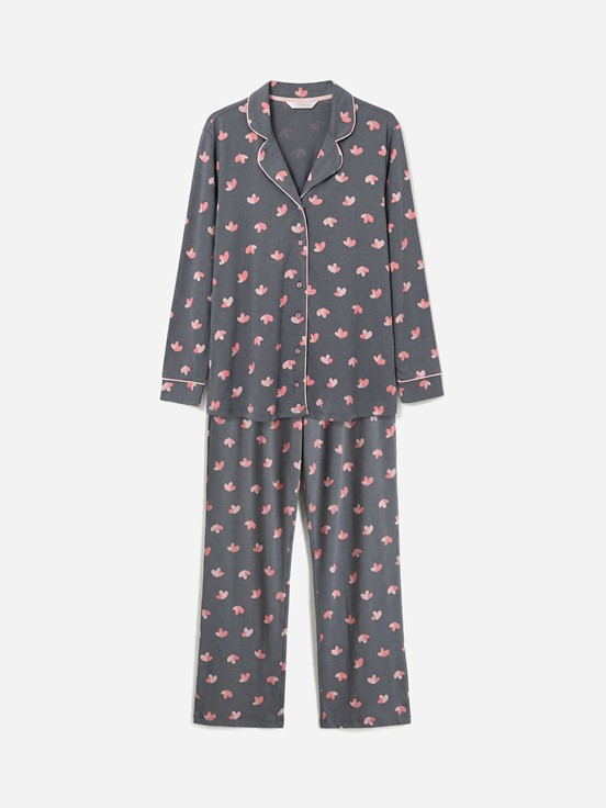 Pijama Takım GRİ BASKILI