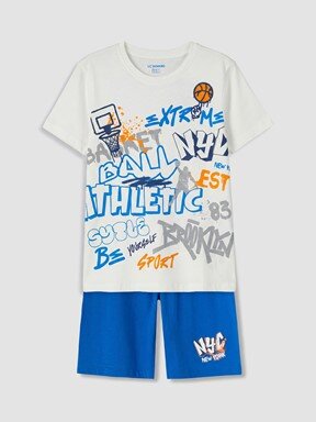 Şortlu Pijama Takımı EKRU