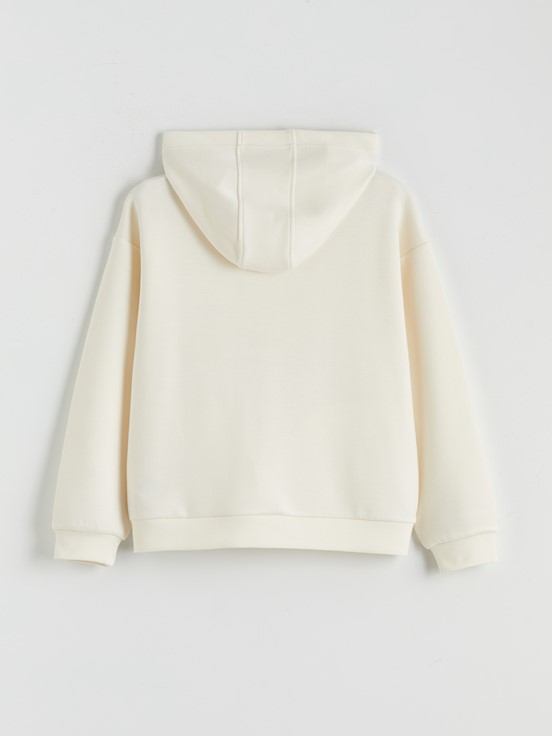 Fermuarlı Sweatshirt KREM RENGİ