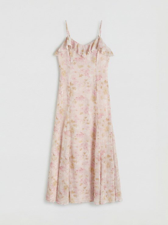 Elbise PEMBE BASKILI