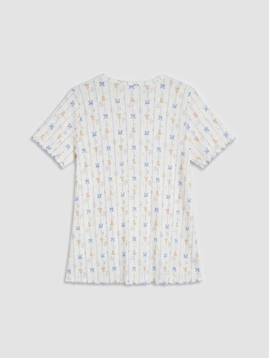 Pijama Takım EKRU BASKILI