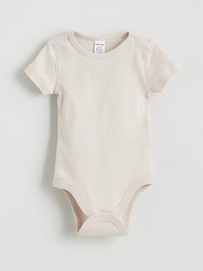 Çıtçıtlı Body KREM BASKILI