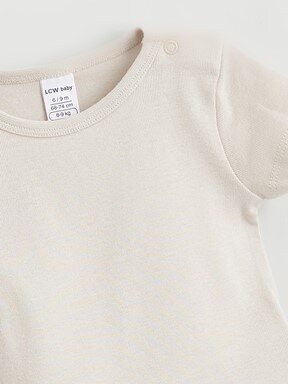 Çıtçıtlı Body KREM BASKILI