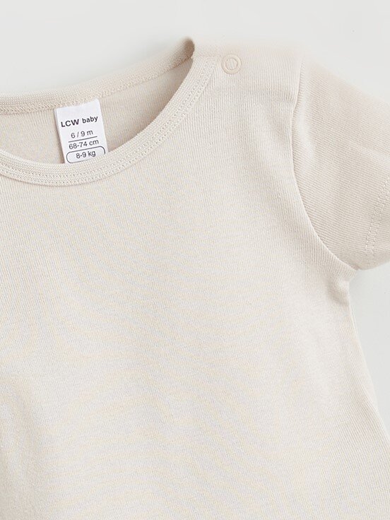 Çıtçıtlı Body KREM BASKILI