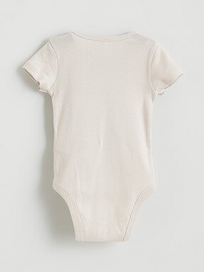 Çıtçıtlı Body KREM BASKILI