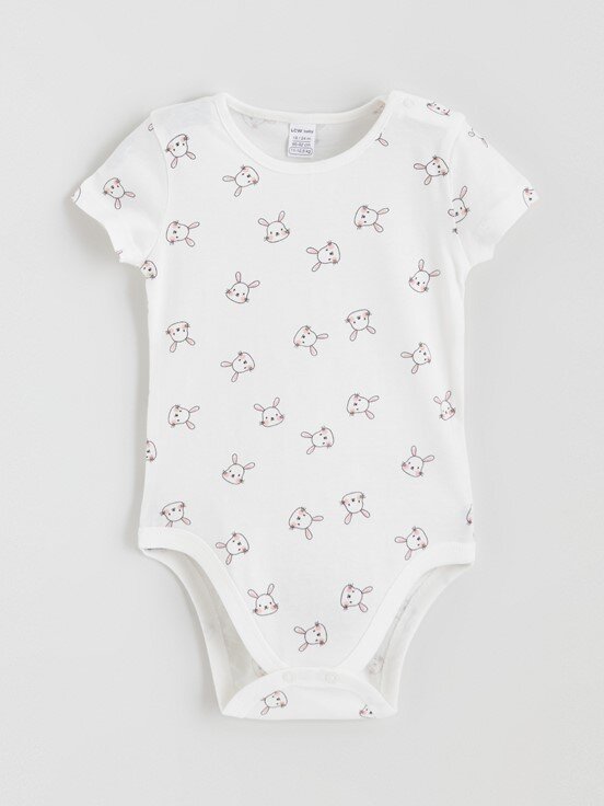 Çıtçıtlı Body KREM BASKILI