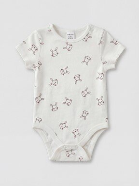 Çıtçıtlı Body KREM BASKILI