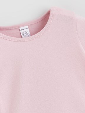 Çıtçıtlı Body KREM BASKILI