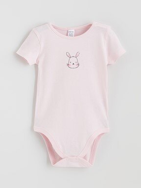 Çıtçıtlı Body KREM BASKILI