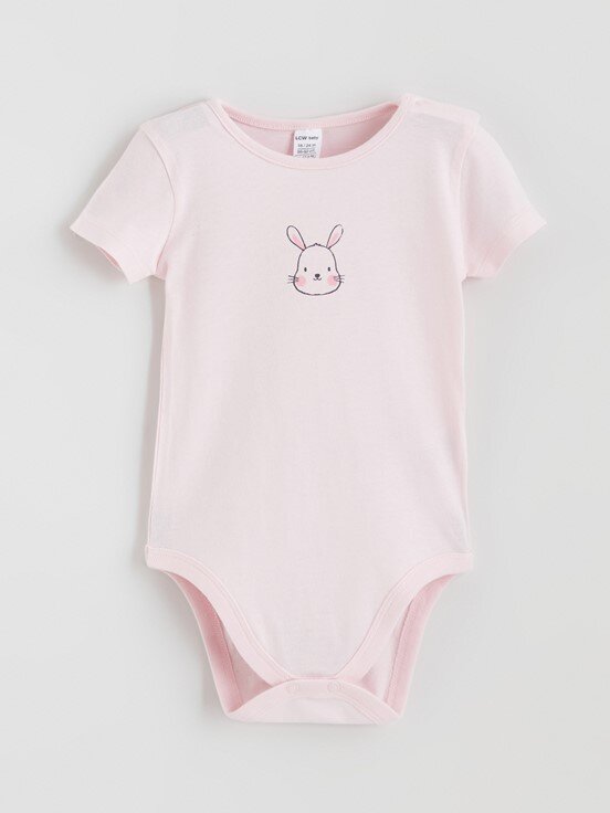 Çıtçıtlı Body KREM BASKILI