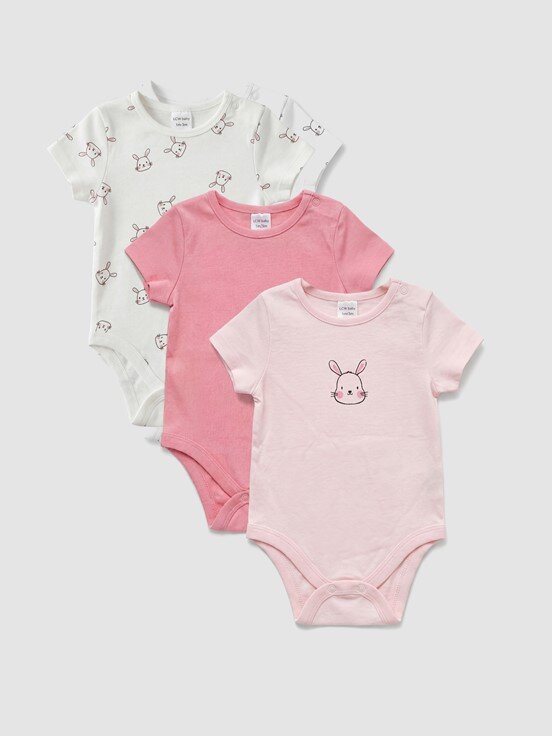 Çıtçıtlı Body KREM BASKILI
