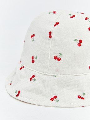Bucket Şapka KREM BASKILI