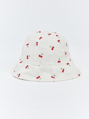 Bucket Şapka KREM BASKILI
