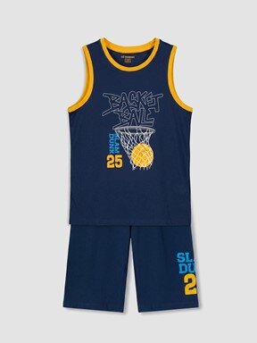 Şortlu Pijama Takımı LACİVERT