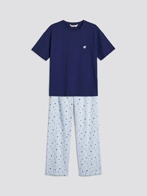 Pijama Takım MAVİ ÇİZGİLİ