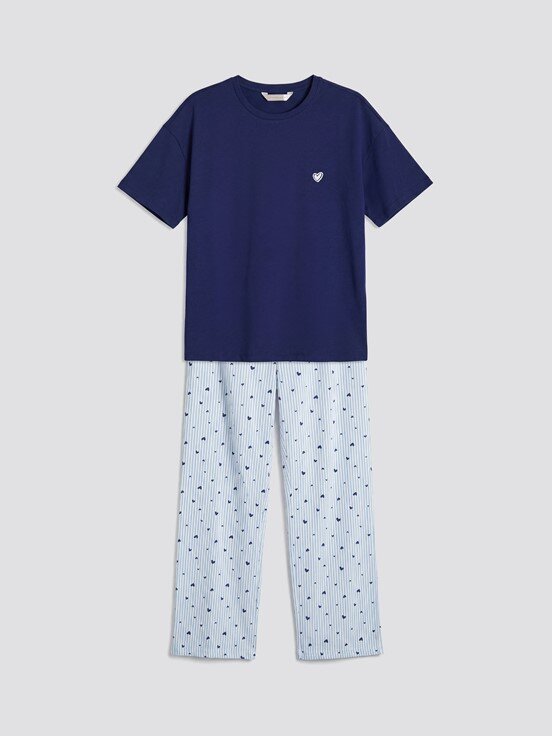 Pijama Takım MAVİ ÇİZGİLİ
