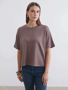 Tişört AÇIK KAHVERENGİ