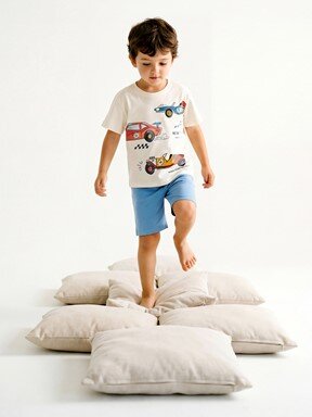 Şortlu Pijama Takımı EKRU