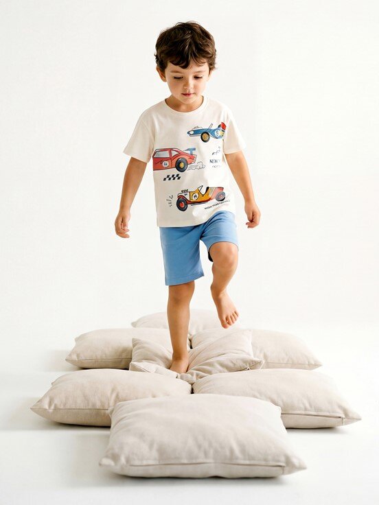 Şortlu Pijama Takımı EKRU