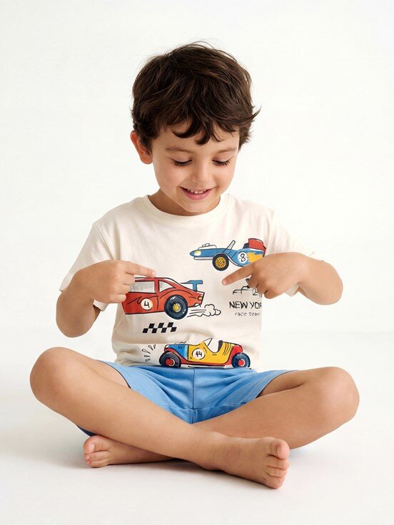 Şortlu Pijama Takımı EKRU