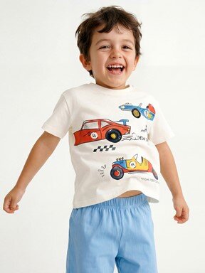 Şortlu Pijama Takımı EKRU