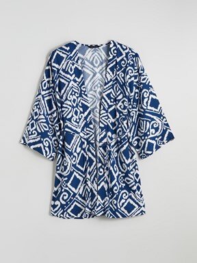 Kimono LACİVERT BASKILI
