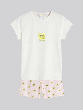 Pijama Takım PEMBE BASKILI