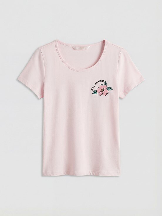 Kaprili Pijama Takımı AÇIK SUYEŞİLİ BASKILI