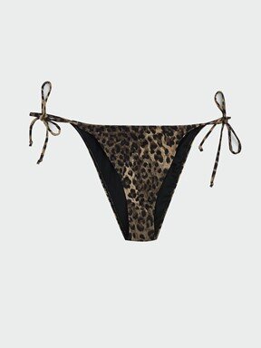 Bikini Alt KAHVERENGİ BASKILI