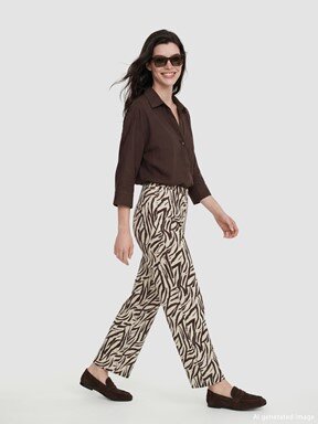 Pantolon LACİVERT BASKILI
