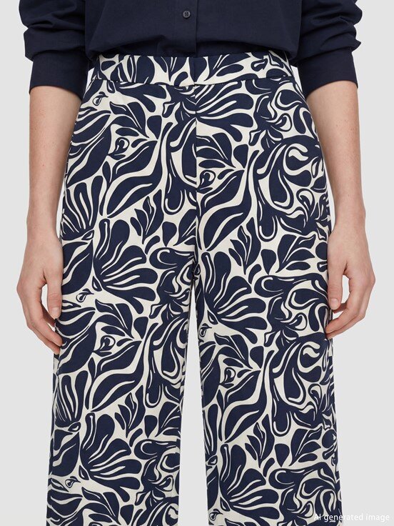 Pantolon LACİVERT BASKILI