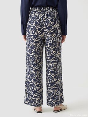 Pantolon LACİVERT BASKILI