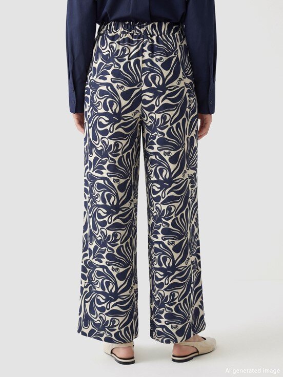 Pantolon LACİVERT BASKILI