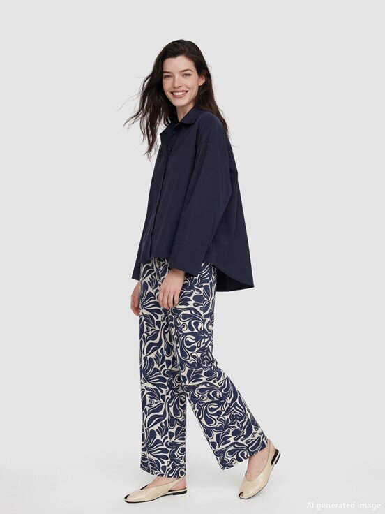 Pantolon LACİVERT BASKILI