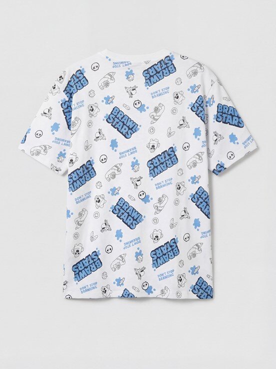 Şortlu Pijama Takımı BEYAZ BASKILI