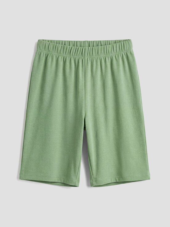 Şortlu Pijama Takımı PASTEL YEŞİL BASKILI