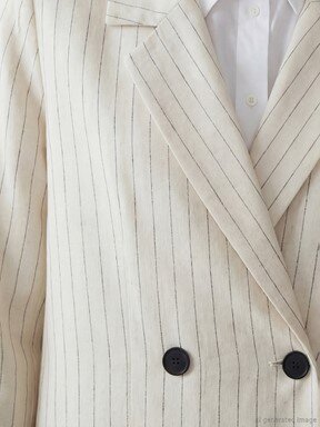 Blazer Ceket BEJ ÇİZGİLİ