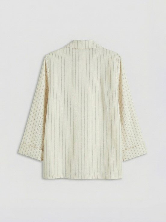 Blazer Ceket BEJ ÇİZGİLİ