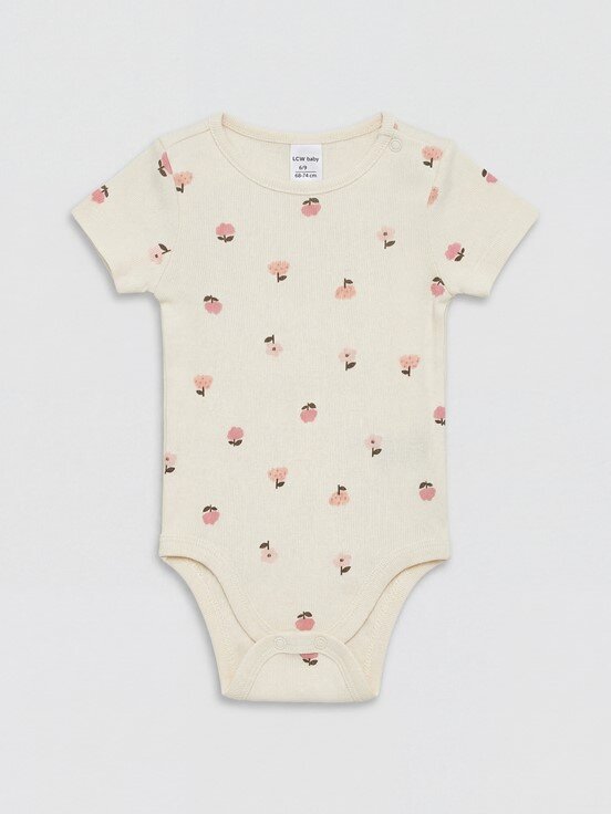 Çıtçıtlı Body EKRU BASKILI